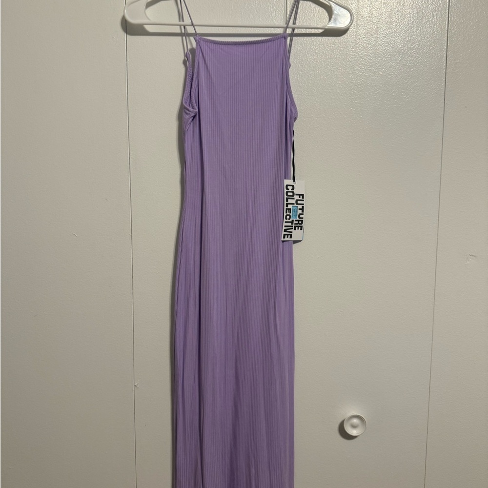 Purple Spaghetti Strap Slip Dress